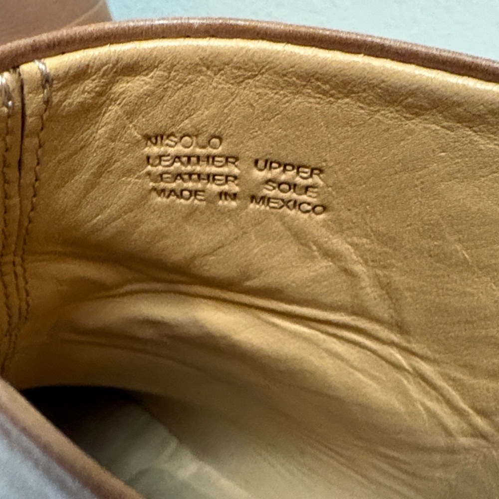 Nisolo Chestnut Leather Stacked Heel “Dari” Boots - Picture 8 of 8